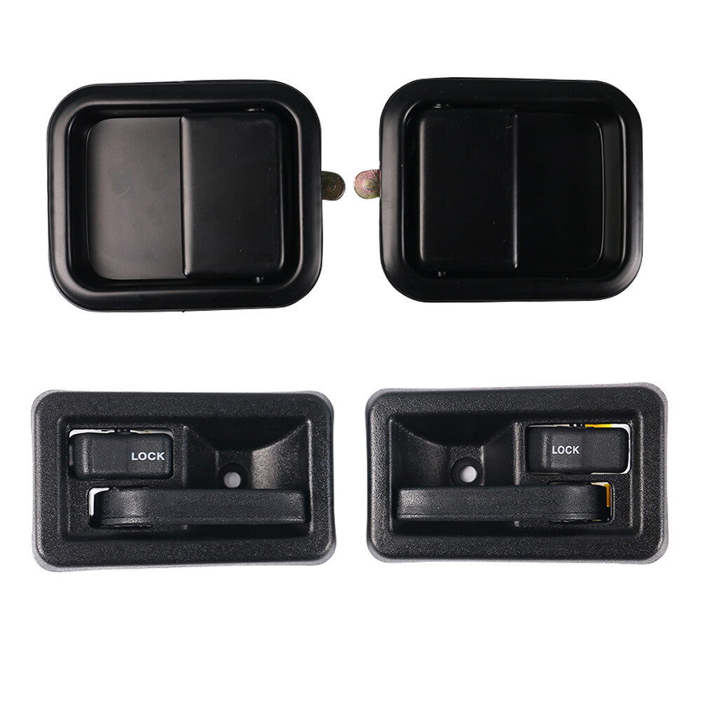 Interior  Exterior Door Handle Kit Front LH and RH Side Fits for Jeep for Wrangler TJ Q