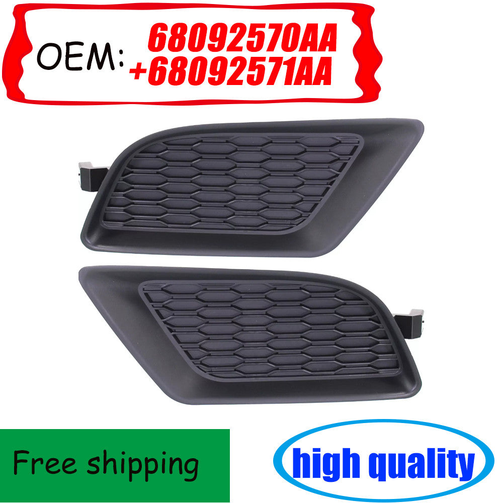 1Pair Front Left+Right Fog Lamp Hole Plug Insert For 2011-14 for Dodge Charger n