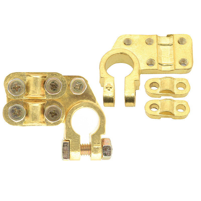 2-Piece Heavy Duty Battery Top Post Cable Terminal Wire Terminal 5-Screw Set M6/M8- n