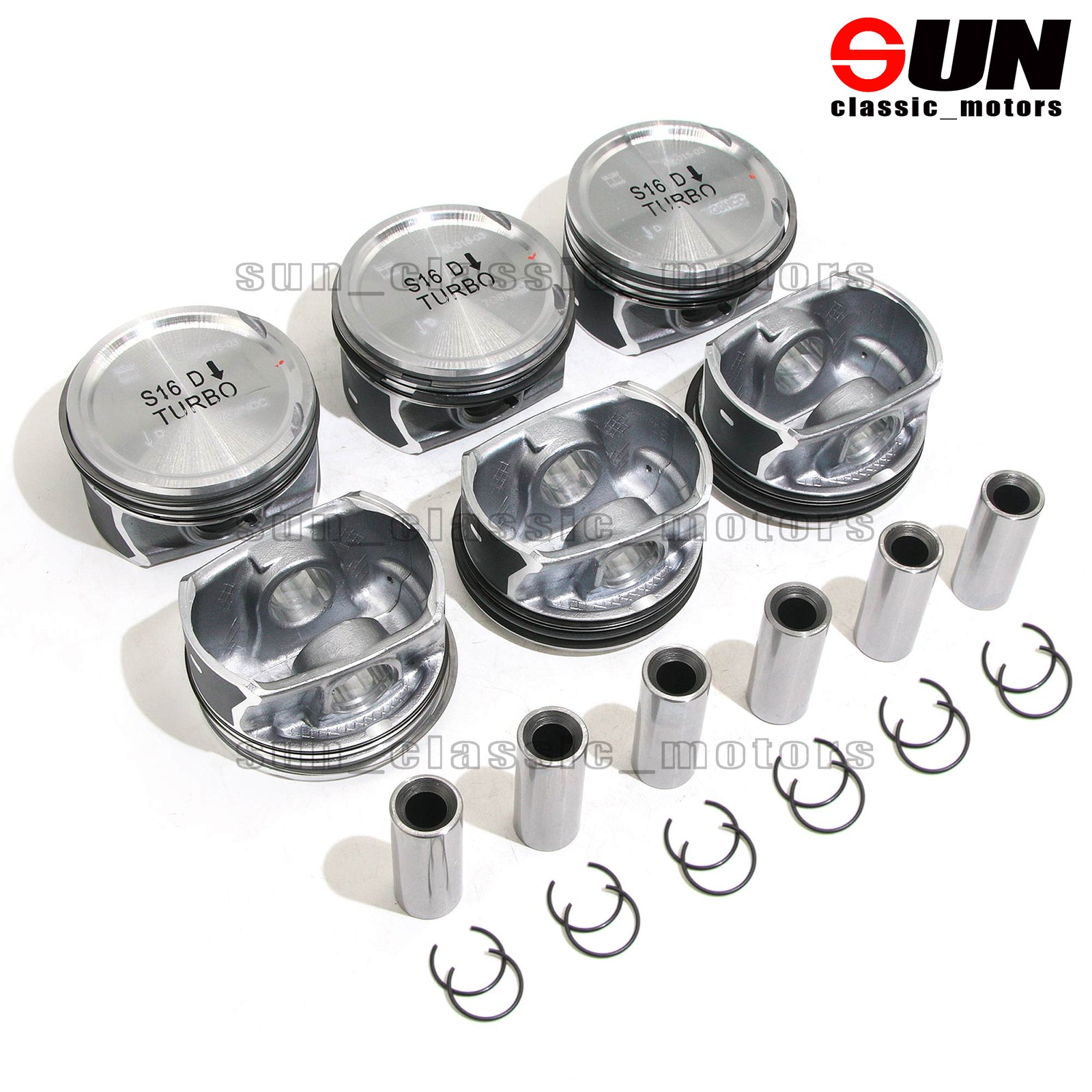 6-piece STD piston and ring set for Volvo S60, S80, V60, XC60, XC70 3.0T, T6, B6304T, 30750892-