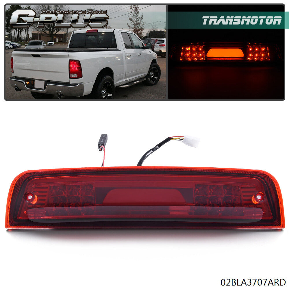 Brand New Fits 2009 - 2017 for Ram 1500 2500 3500 Red LED Third Brake Light Cargo Light - v