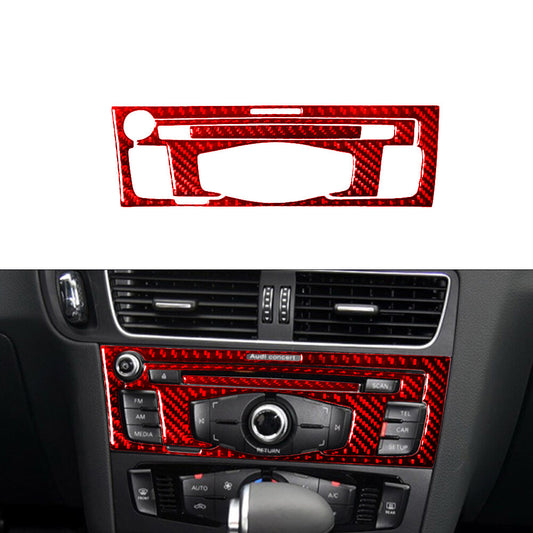 3X Carbon Fiber Radio Button Cover Trim for Land Rover Discovery Sport 2015-2019 v