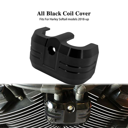Black Aluminum Coil Cover Fit for Harley Softail Street Fat Bob Breakout 18-2024 Q