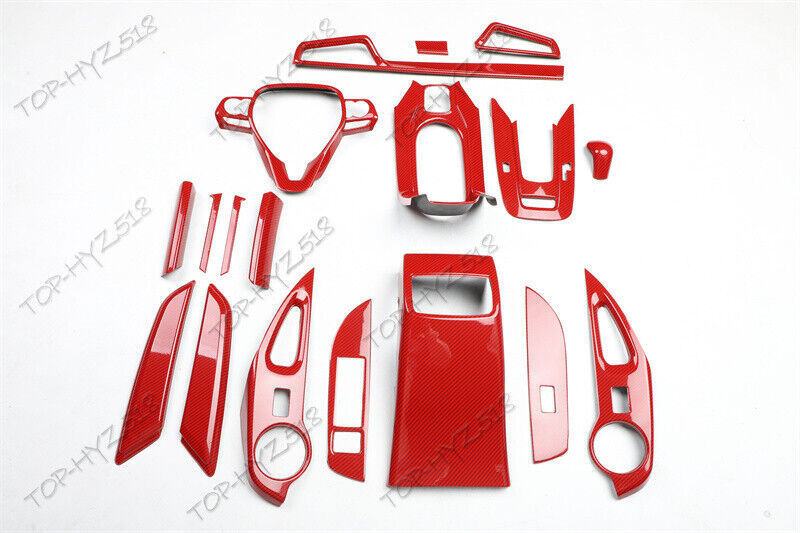 ABS Red Carbon Car interior kit Trim 18pcs for Corolla Cross 2022-2024 n