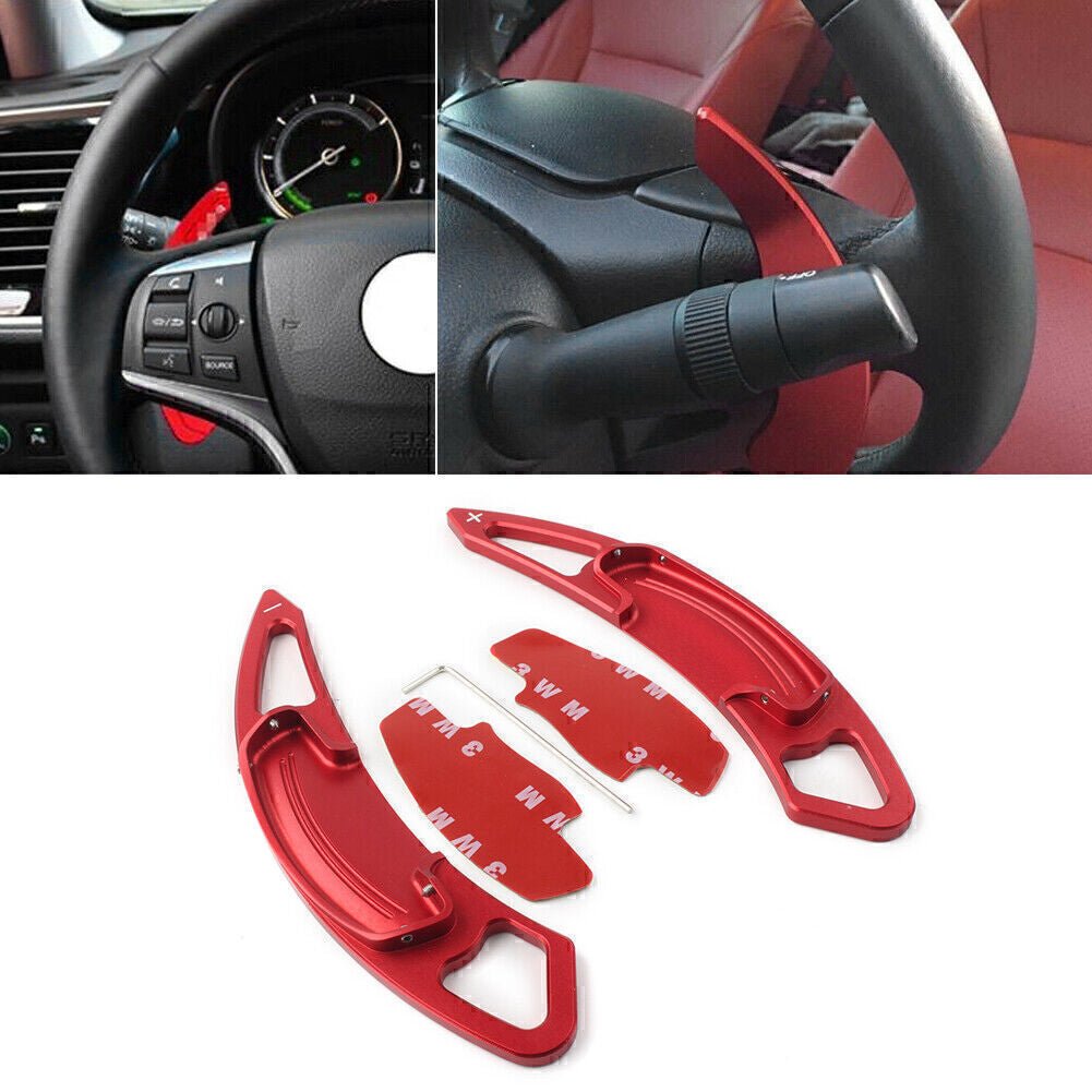 2x Red DSG Paddle Shifters Extensions Cover Trim Fit for Honda Accord 2013-2019