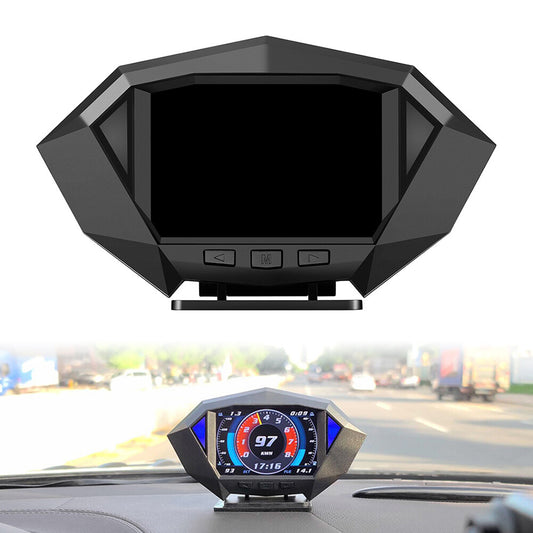 OBD2 HUD GPS Head Up Display Car Digital Speedometer Speed Indicator Slope Meter