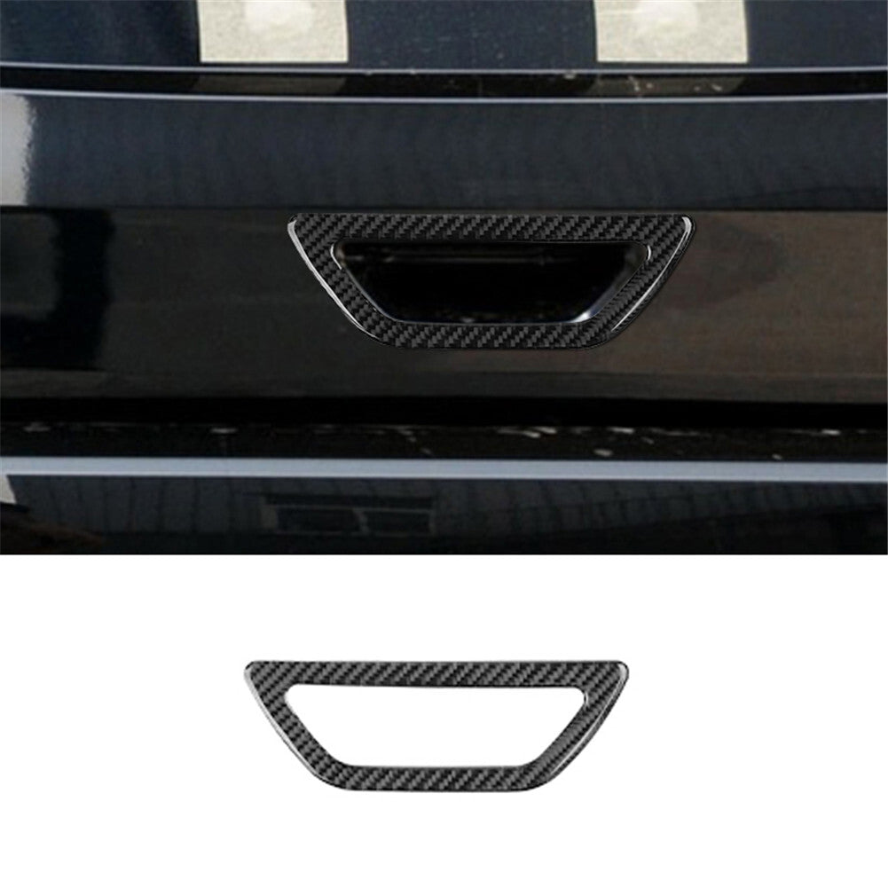 Carbon Fiber Rear Trunk Handle Frame Cover Trim for Nissan Rogue 2014-2016
