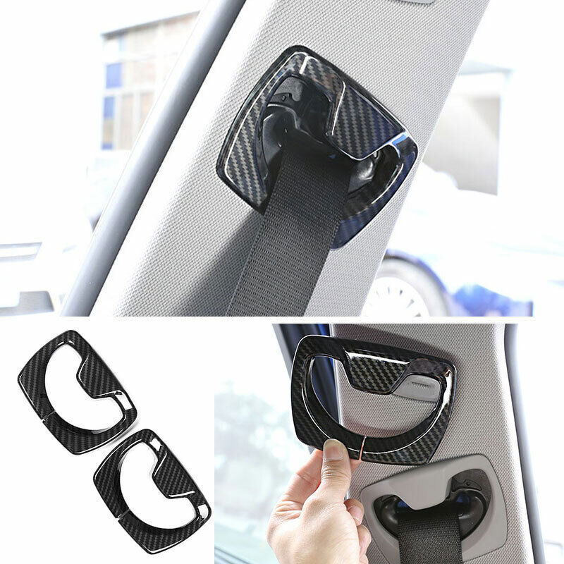 for BMW 3 4 Series GT 2014-2018 Carbon Fiber for Seat Belt Buckle Adjust Cover Trim