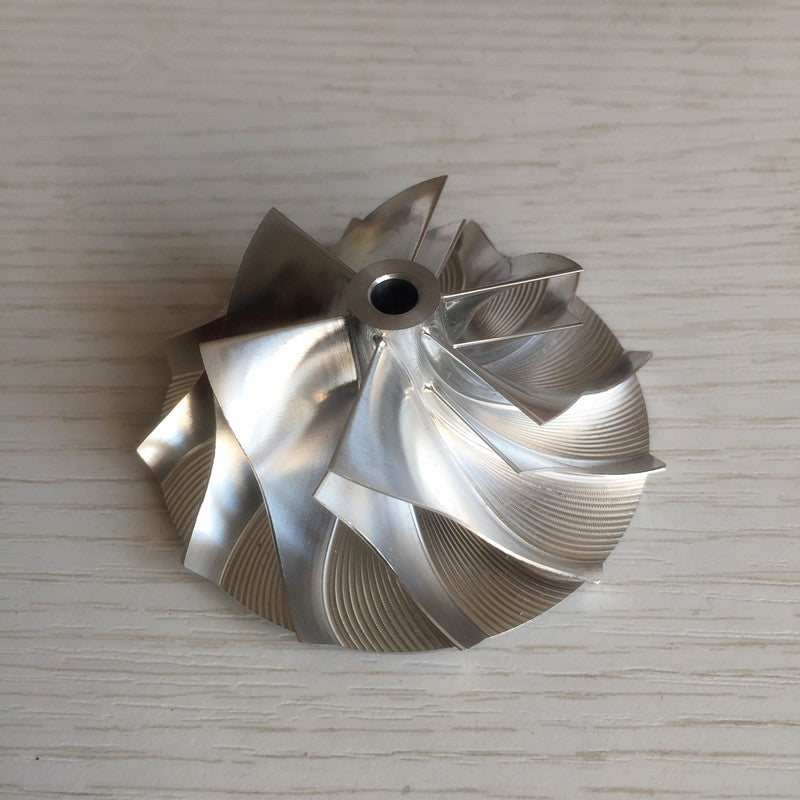 CT10 42.87/62.00 mm 17291-0L020HF 6+6 Blade Turbine Billet Compressor Wheel