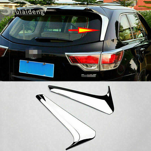 2014-2019 for Toyota Highlander/Kluger Chrome Rear Window Side Spoiler Wing Trim