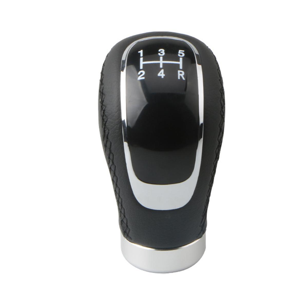 Manual transmission gear lever with 5/6 speed cover, black polyurethane synthetic leather. n