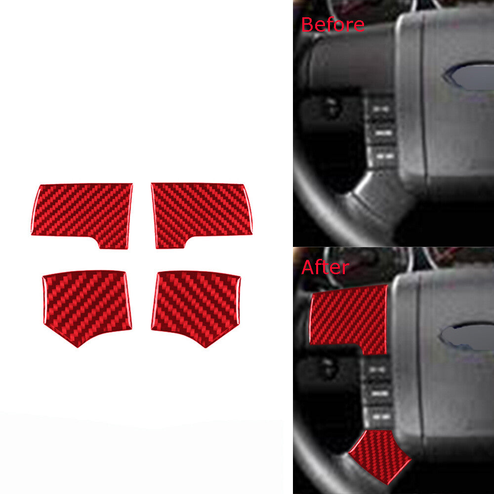 3X Red Carbon Fiber Driver Air Vent Cover Trim For 6Series F12 F13 2011-2018 v