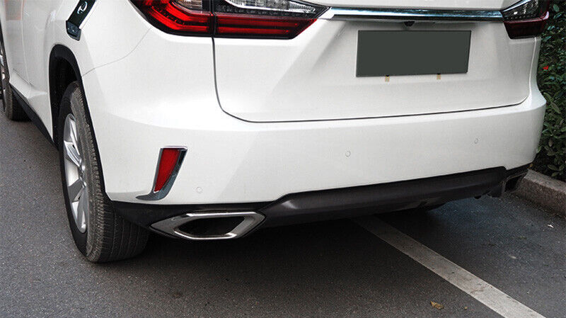 Chrome Rear Bumper Fog Light Cover Trim for Lexus RX450h RX350 RX200t 2016-2019