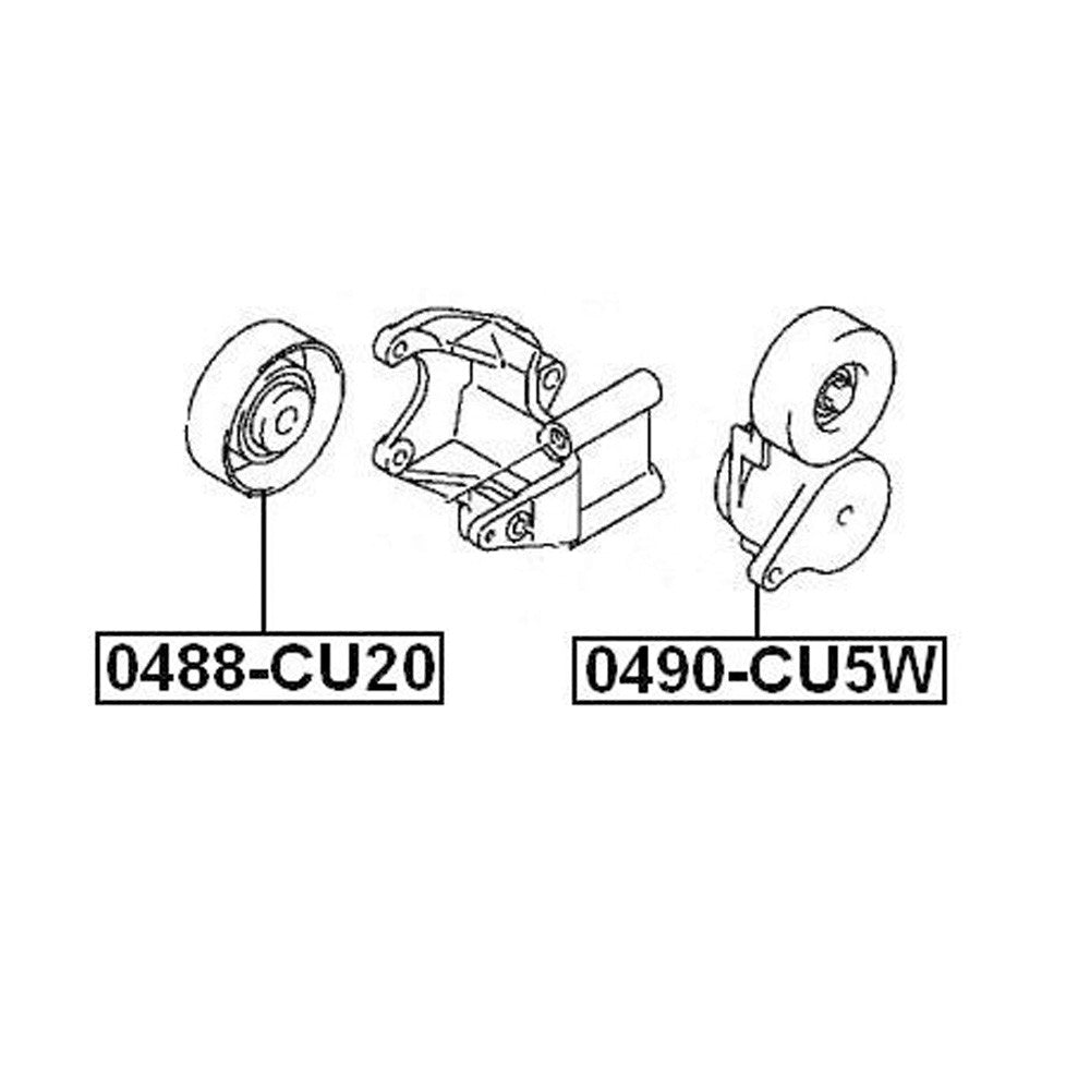 0488-CU20 Belt Pulley Idle Speed Gear for Outlander Lancer Eclipse MD374877- n