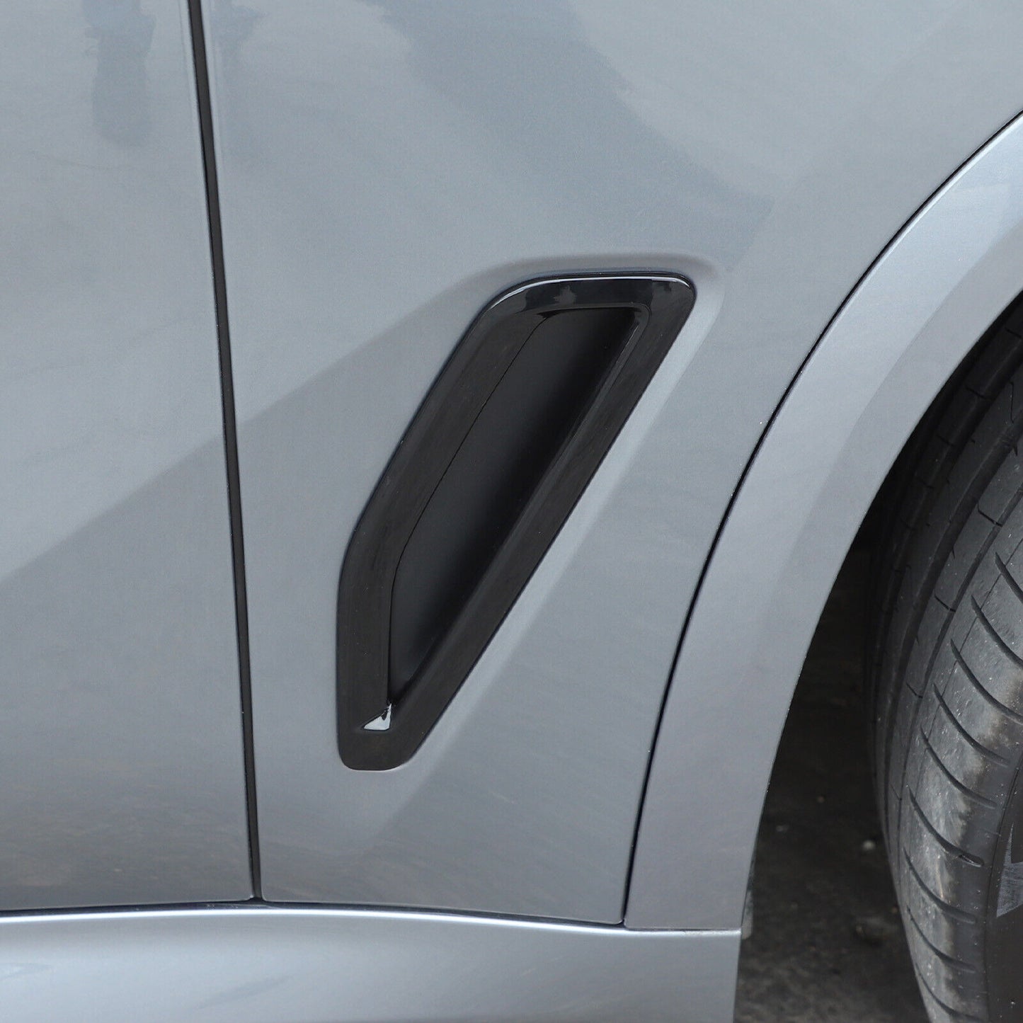 for BMW X5 G05 2019-2023 2Pcs Gloss Black Side Fender Air Vent Trim Cover Set