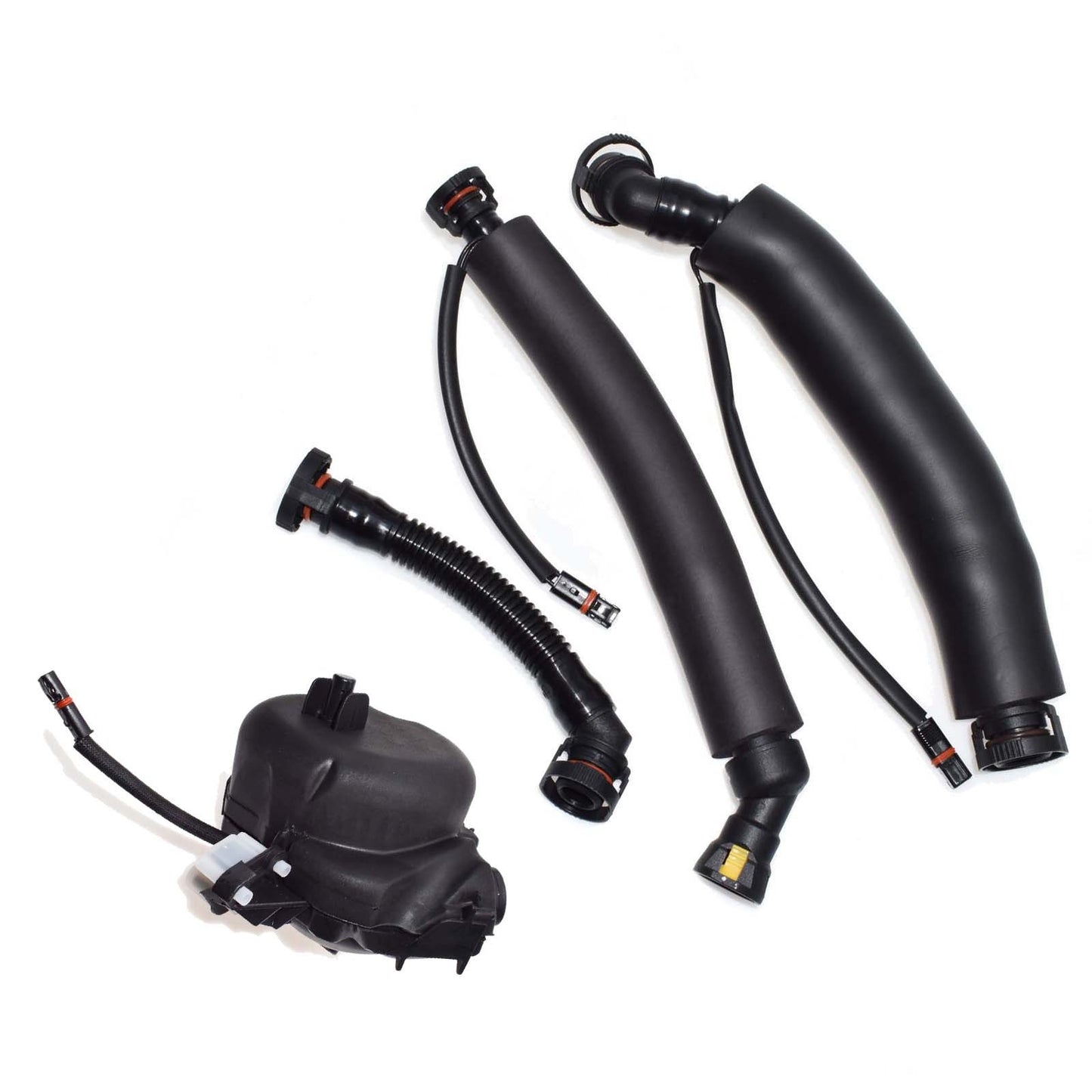 Brand New 4-Piece Crankcase Valve Oil Separator Engine Breather Kit for N52 n