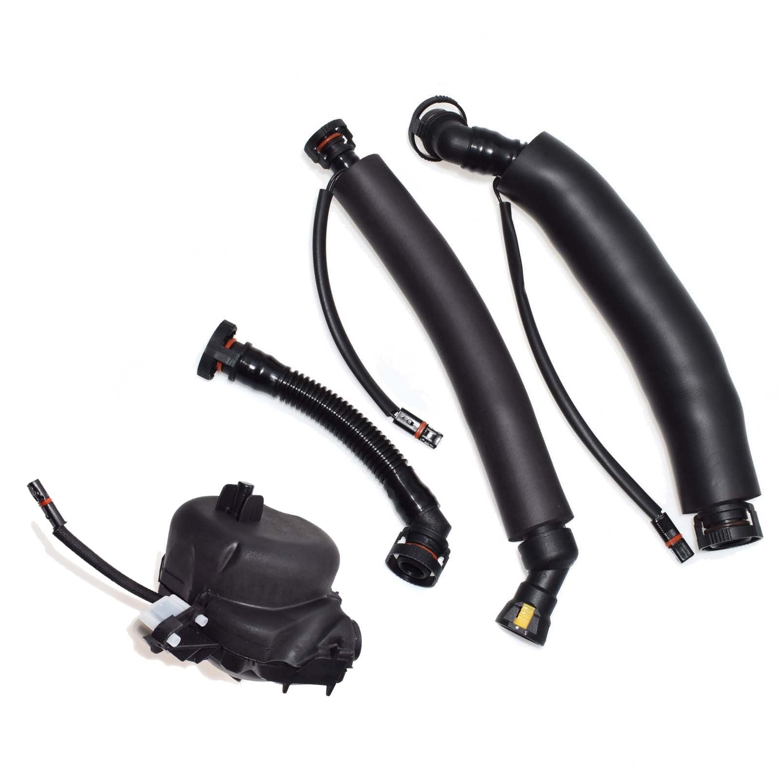 Brand New 4-Piece Crankcase Valve Oil Separator Engine Breather Kit for N52 n