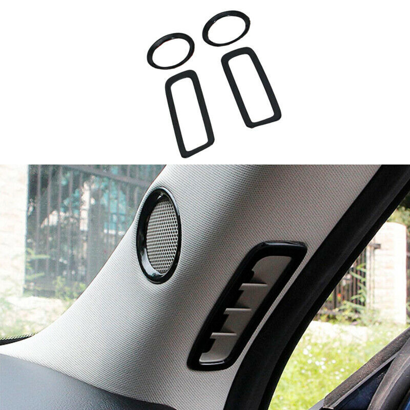 4X for Mazda CX-5 2017-2021 Black Titanium Car A-Pillar Speaker Frame Cover Trim
