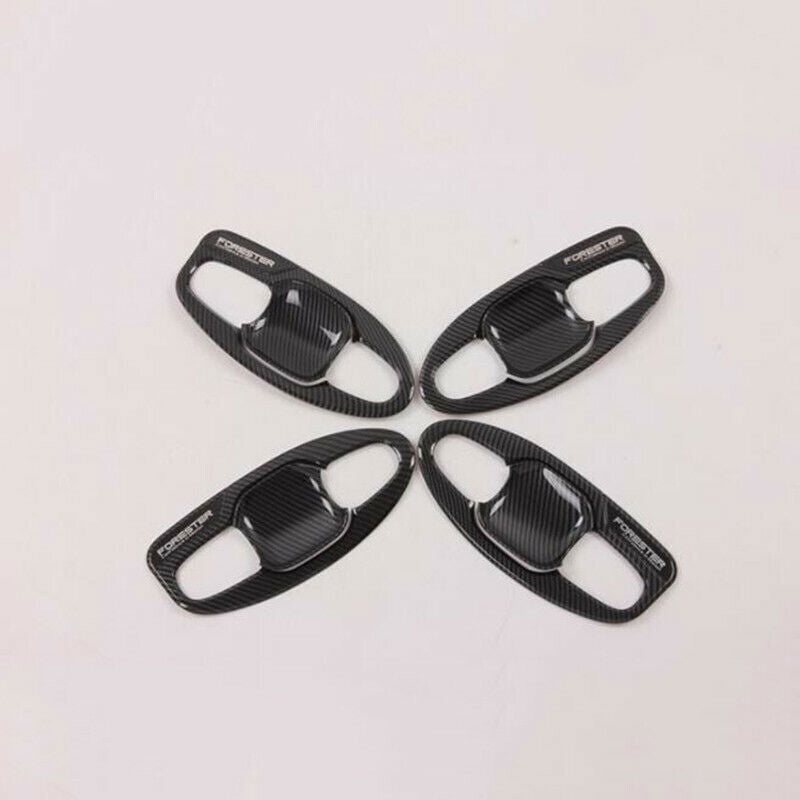 Carbon Fiber ABS Side Door Handle Bowl Cover Trim 2020-22 for Subaru Forester B n