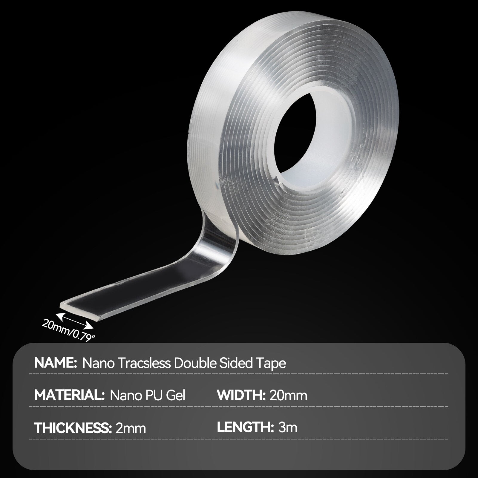 Double Sided Tape Nano Tape Tape Double Sided Extra Strong Adhesive Transparent
