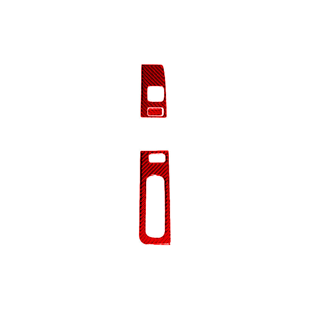 2Pcs Red Carbon Fiber Gear Shift Panel Trim Cover For 718 2016-2022 v