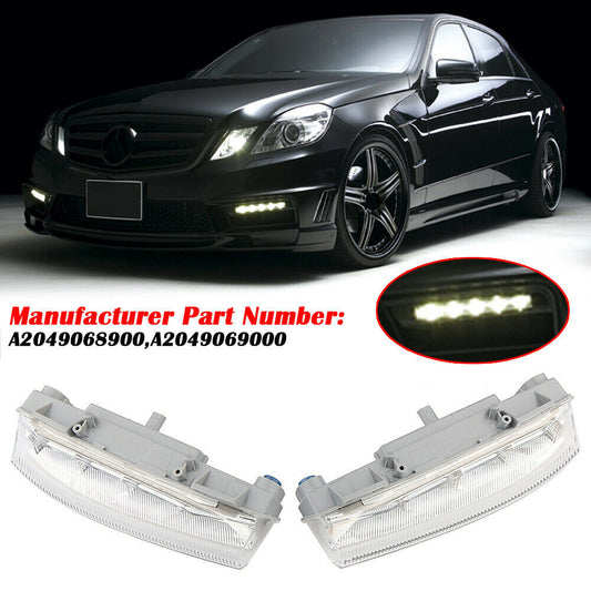 2-piece front DRL fog light kit suitable for Mercedes-Benz W204 W212 C250 C280 C350 E350