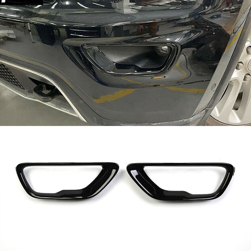for Jeep Grand Cherokee 2017-2021 Black ABS Front Fog Light Lamp Cover Trim 2Pcs