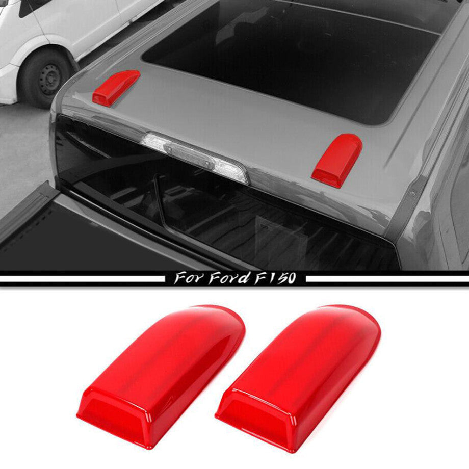 2PCS Car Roof Antenna Base Cover Trim For F150 21-23 Accessories Red v