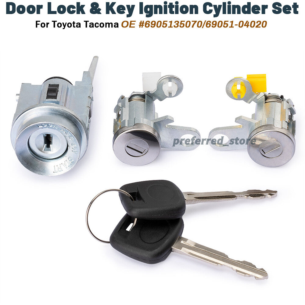Ignition switch, door lock, and cylinder kit for Tacoma 1995-2004 Tundra 00-03- v