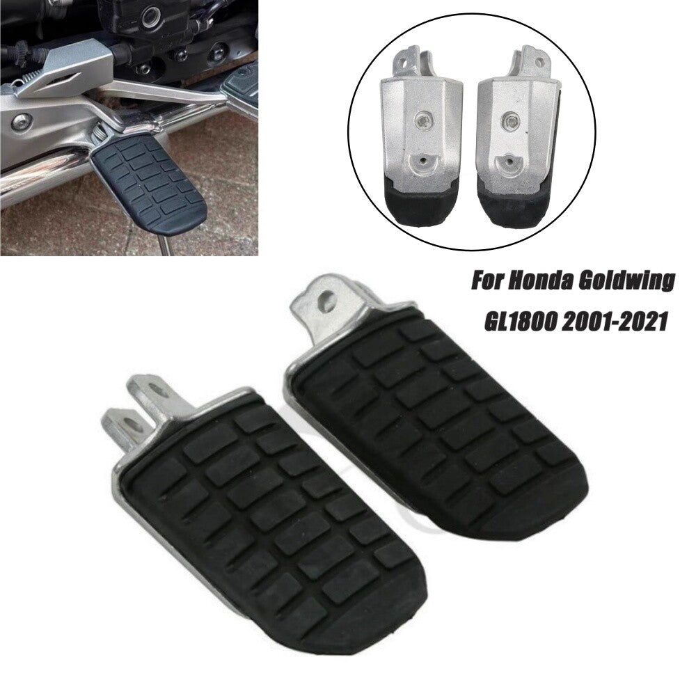 Black Front Driver Footrests Footpegs Pedals for Honda Goldwing GL1800 2001-2021