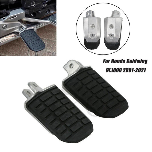 Black Front Driver Footrests Footpegs Pedals for Honda Goldwing GL1800 2001-2021
