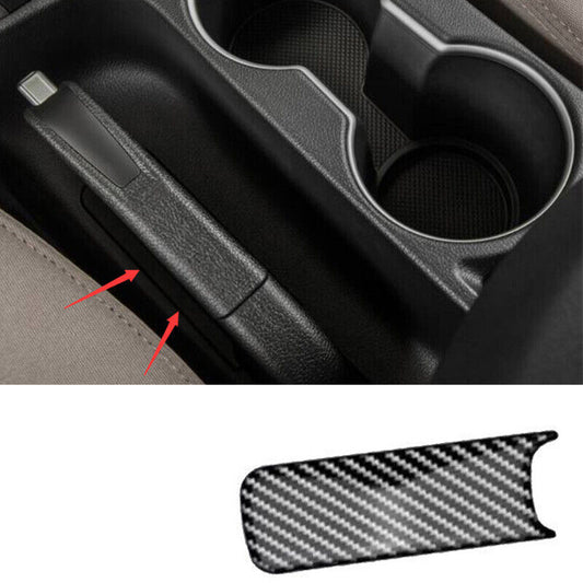 for Hyundai for Elantra 2011-2016 Carbon Fiber Real Hand Brake Lever Trim Cover 1PCS