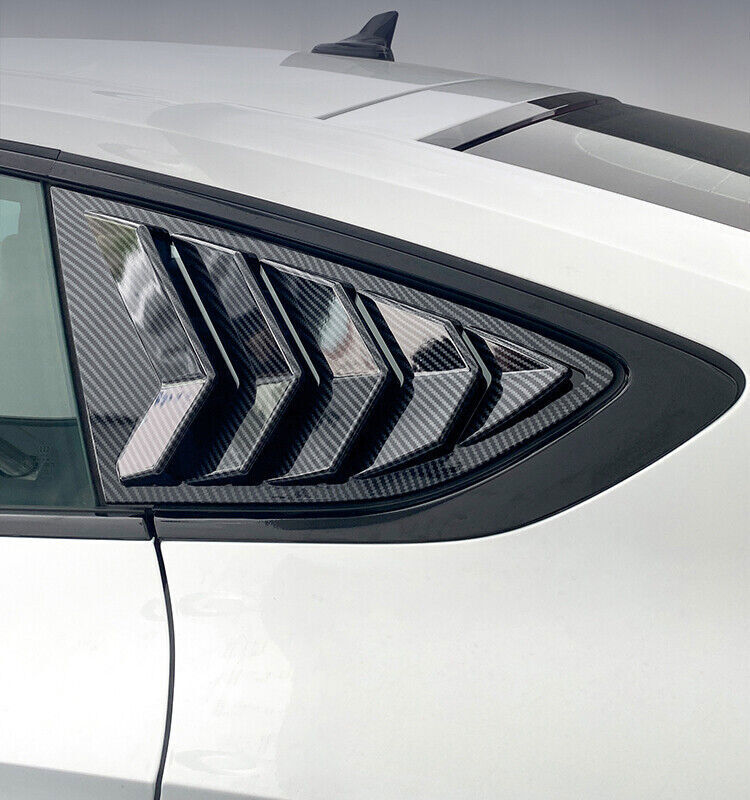 for Audi A5 S5 2017-19 Carbon Fiber Quarter Window Louver Shutter Cover Trim 2x