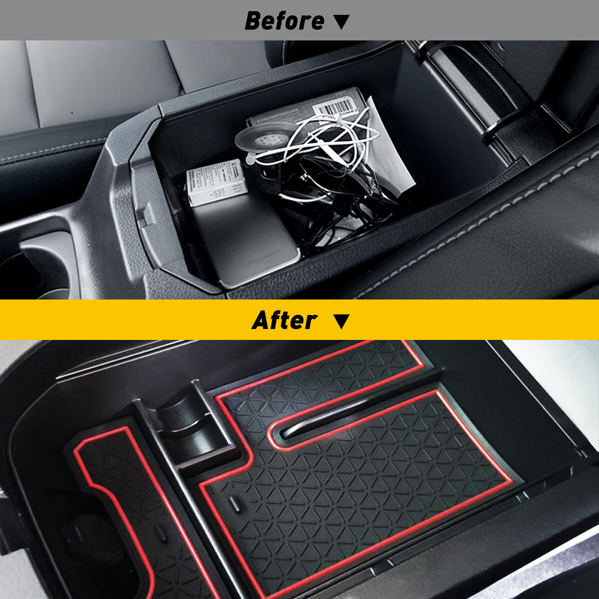 Suitable for 19-24 inch RAV4 XA50 car center console armrest storage tray - n