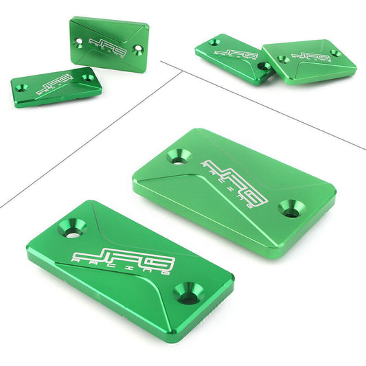 2x Front Rear Brake Reservoir Fluid Covers Fit for Kawasaki KLX125 150S KLX250 300 Q