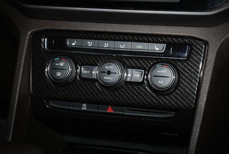 for Volkswagen Atlas 18-23 Carbon Fiber Air Conditioning Switch Panel Cover Trim