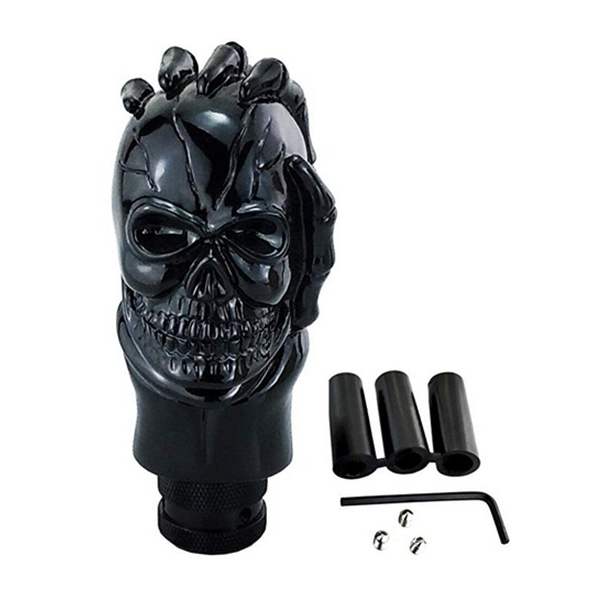 Skull Head Accessory Manual Car Gear Stick Shifter Knob Shift Lever Handle Kit