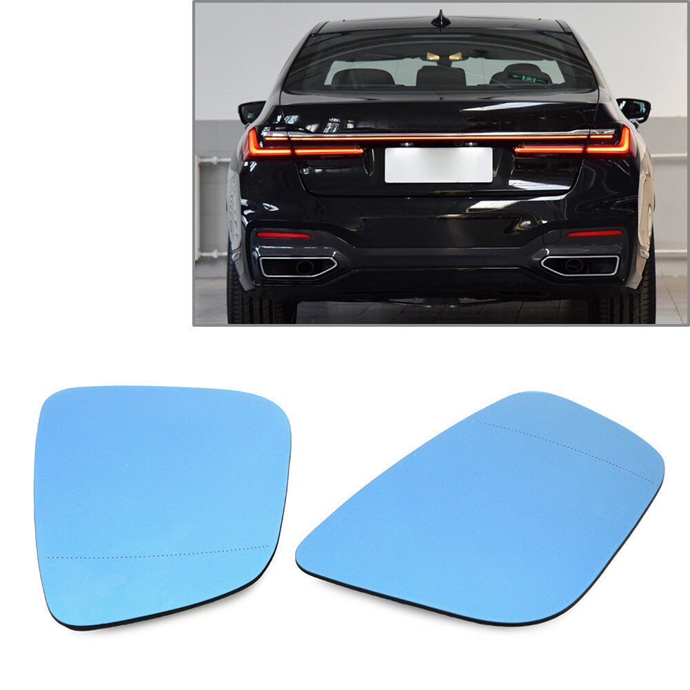 Door Mirror Glass Exterior Rearview Mirror Lens for BMW 3 5 6 7 8 Series Blue