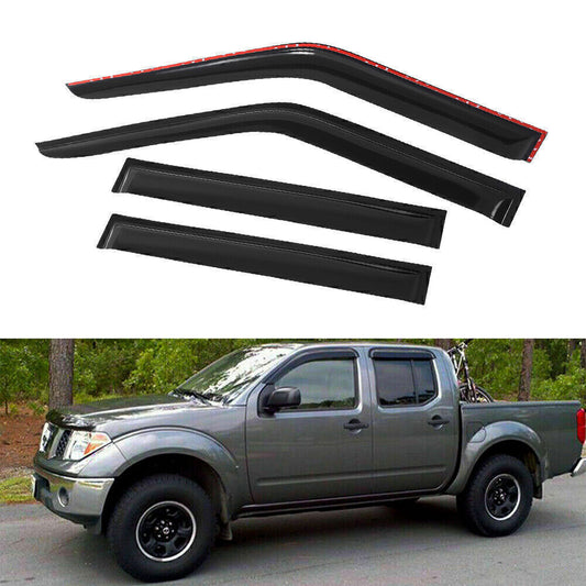For 2015-20 for Nissan Frontier Crew Cab Window Visor Vent Shielding Sun Rain Guards