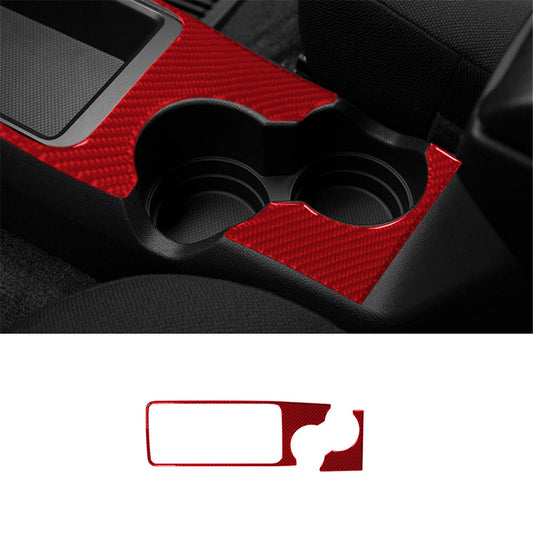 Red Carbon Fiber Interior Above Transmisson Accent Cover Trim For 12-15 for Fiat 500 v