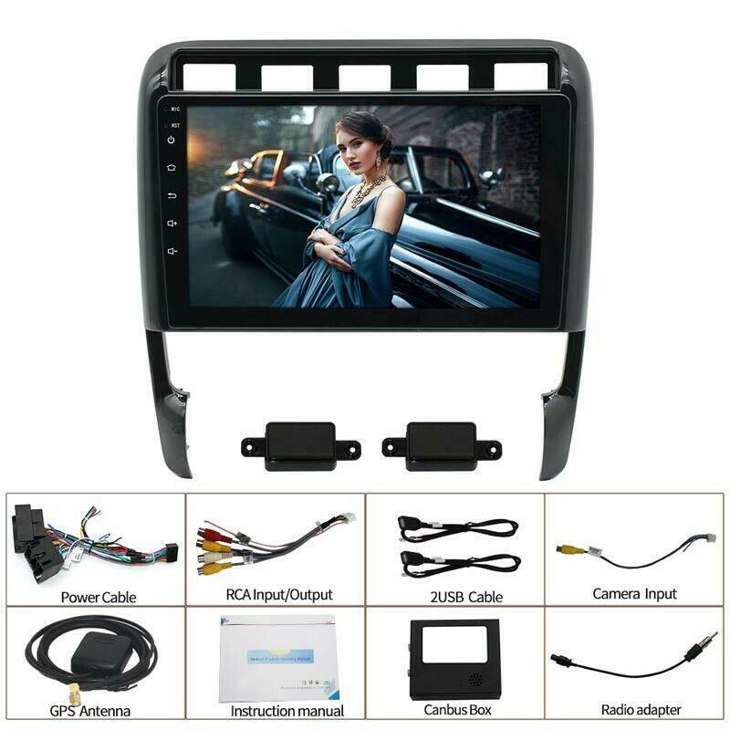 9Android 10.1 Car Stereo FM Radio GPS Navi MP5 Carplay Fit for Porsche for Cayenne