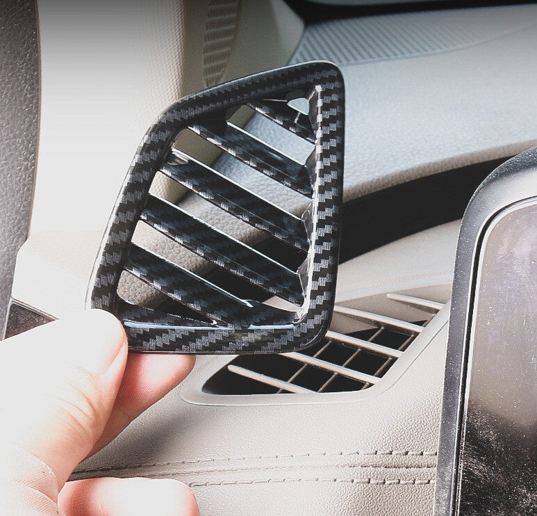 Car Instrument LR Air Outlet Vent Trim for Kia Carnival 2022-2023 Carbon Fiber