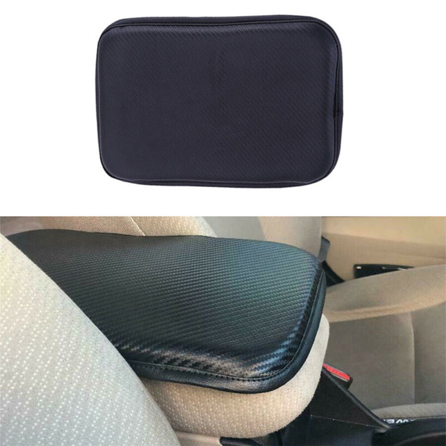 PU Leather Car Central Armrest Pad Center Console Arm Rest Support Box Mat Cover Q