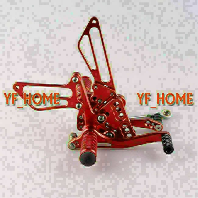for Suzuki GSXR1000 K5 2005 2006 Red Motorcycle Rearsets Foot pegs Q