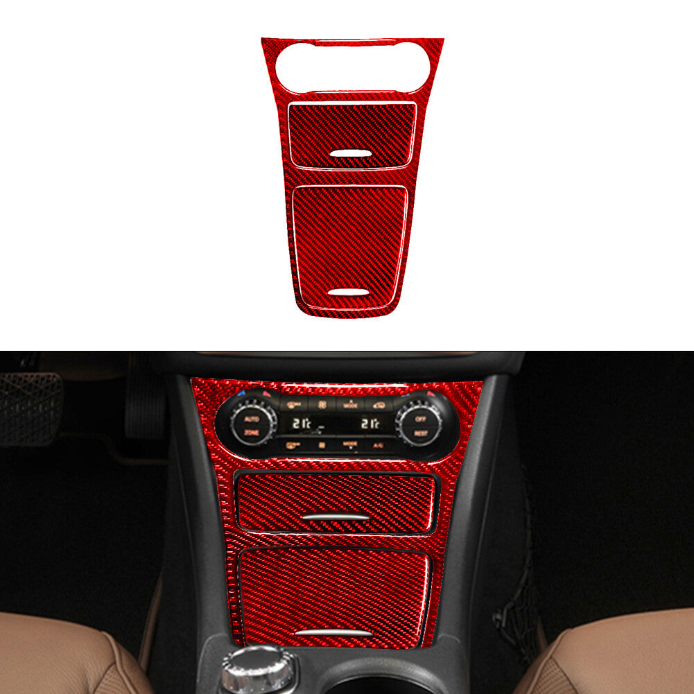 Red Carbon Fiber Storage Box Panel Cover Trim For 1998-04 Type A v