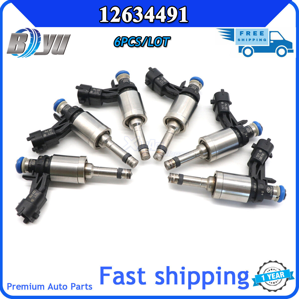 6P fuel injector kit for GimChill Acadia, for Chevrolet Traverse, for Buick Enclave 3.6L 1263491