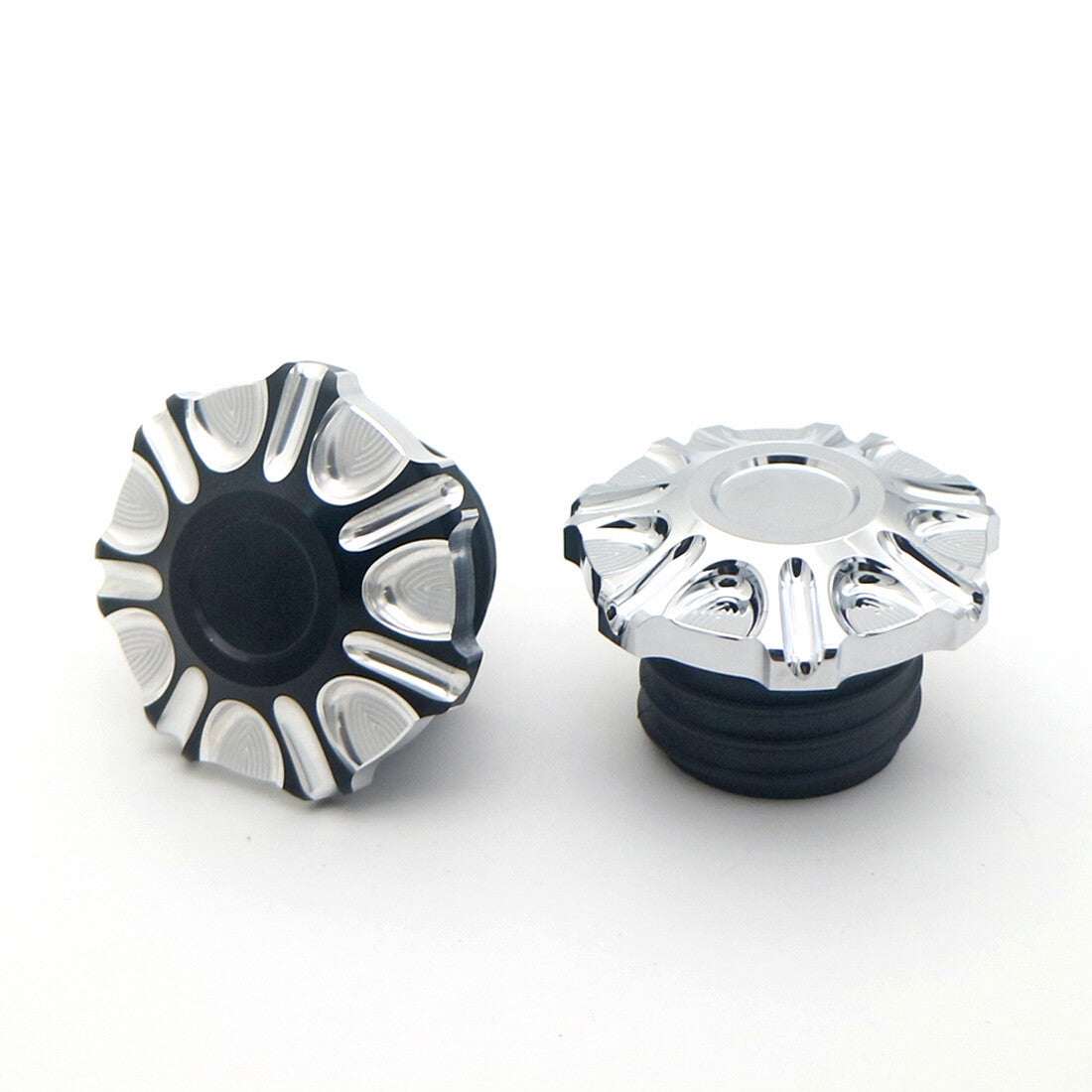 CNC Edge Cut Vented Gas Tank Cap Fuel Cap for Harley Sportster Road King Dyna Q