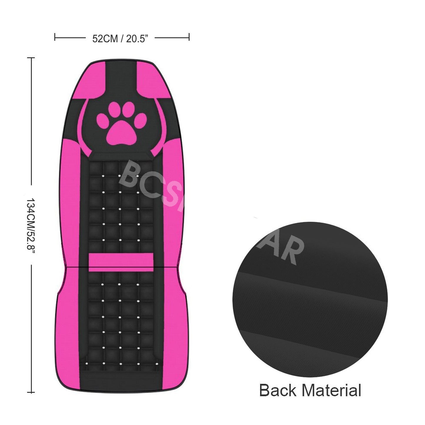 Front Car for Seat Covers Pink For High-Back Bucket Seats Interior Accessories Q