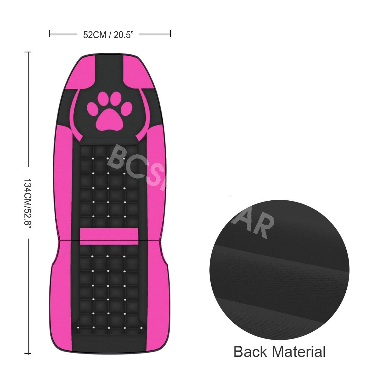 Front Car for Seat Covers Pink For High-Back Bucket Seats Interior Accessories Q
