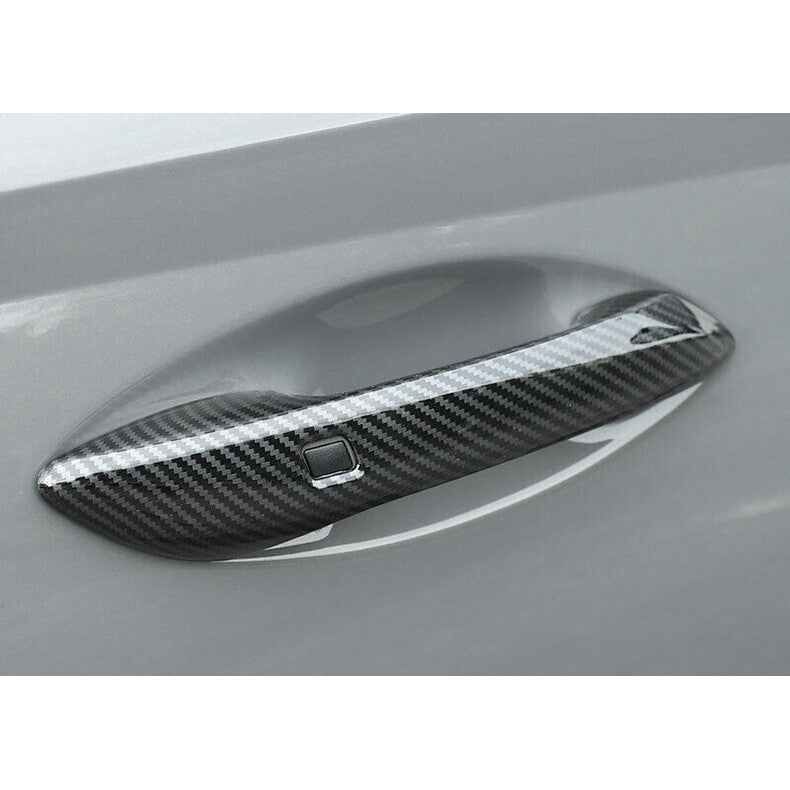 for Hyundai Sonata 2020-23 Carbon Fiber Car Exterior Side Door Handle Cover Trim